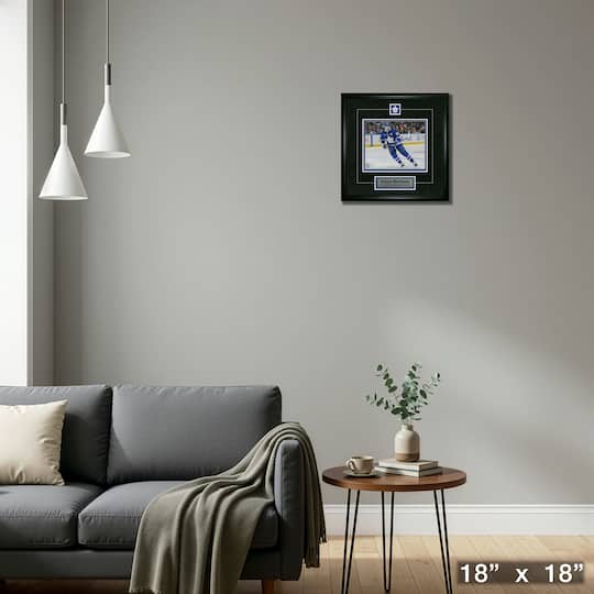 Auston Matthews Framed Pin & Plate Toronto Maple Leafs 18" x 18"
